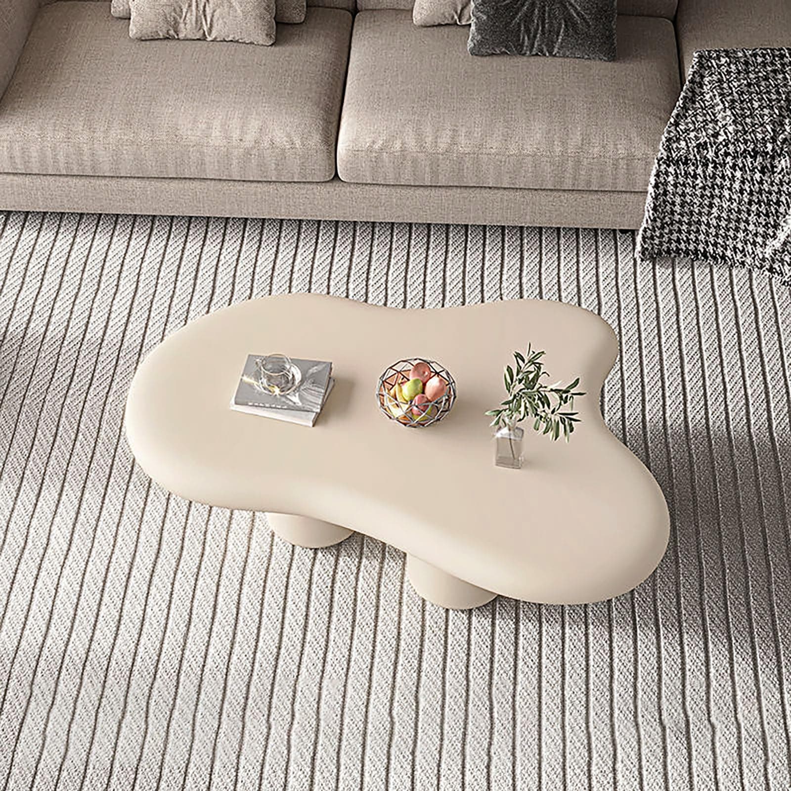 Mesa de centro orgánica beige